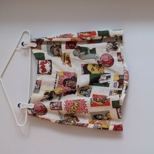Reformation Comic book print skirt